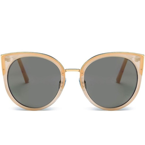 Women’s Mirrored Lens Trendy Cat Eye Sunglasses - Picture 2 of 3